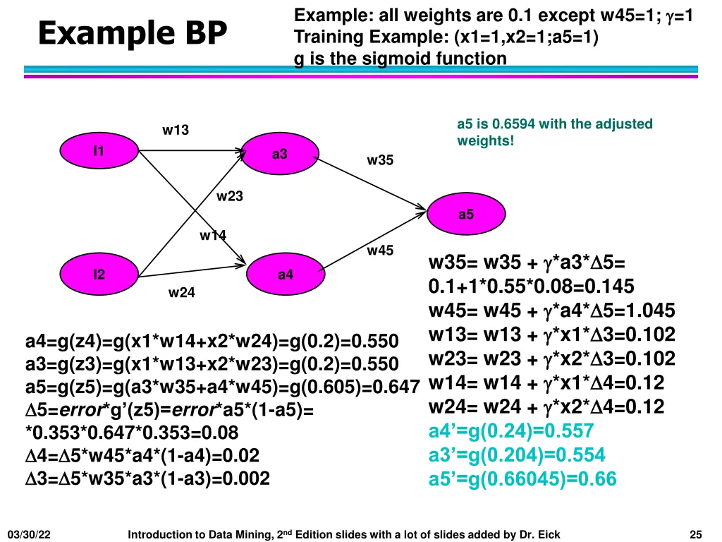 example all weights are 0 1 except 1