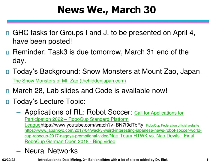 news we march 30