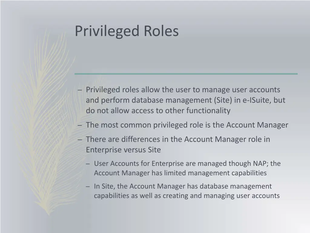 privileged roles