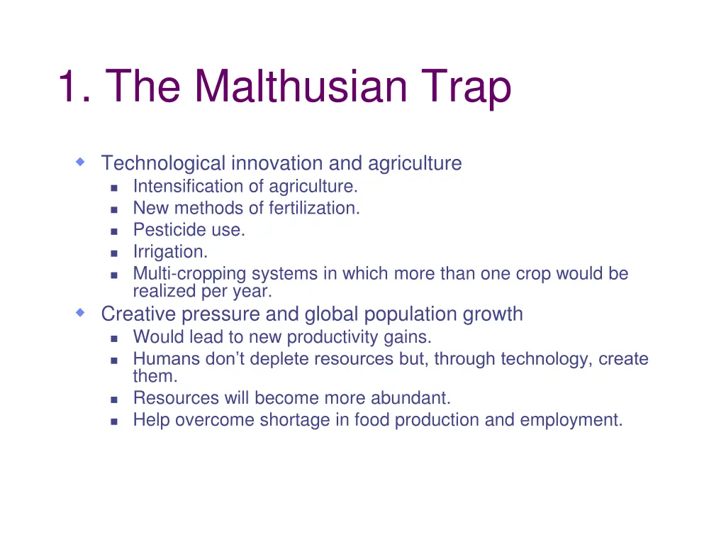 1 the malthusian trap