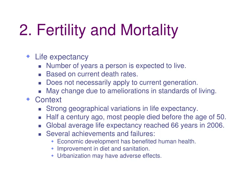 2 fertility and mortality