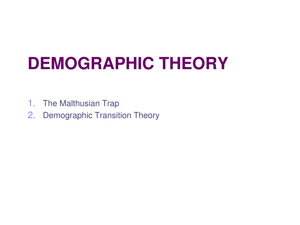 demographic theory