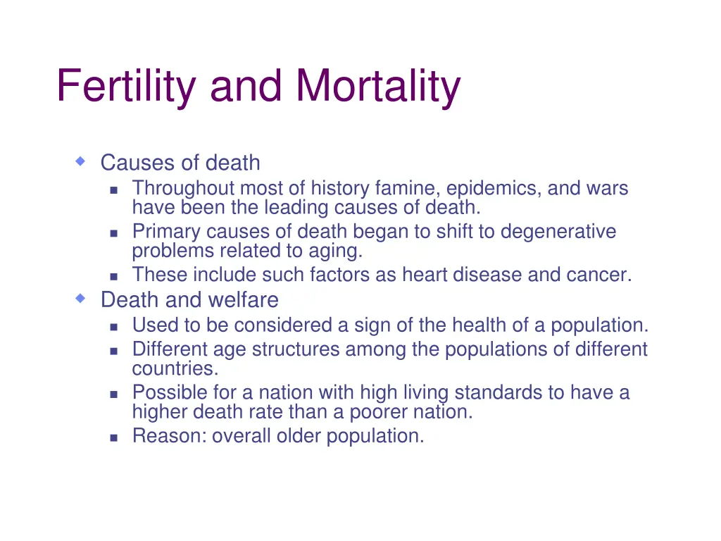 fertility and mortality 1