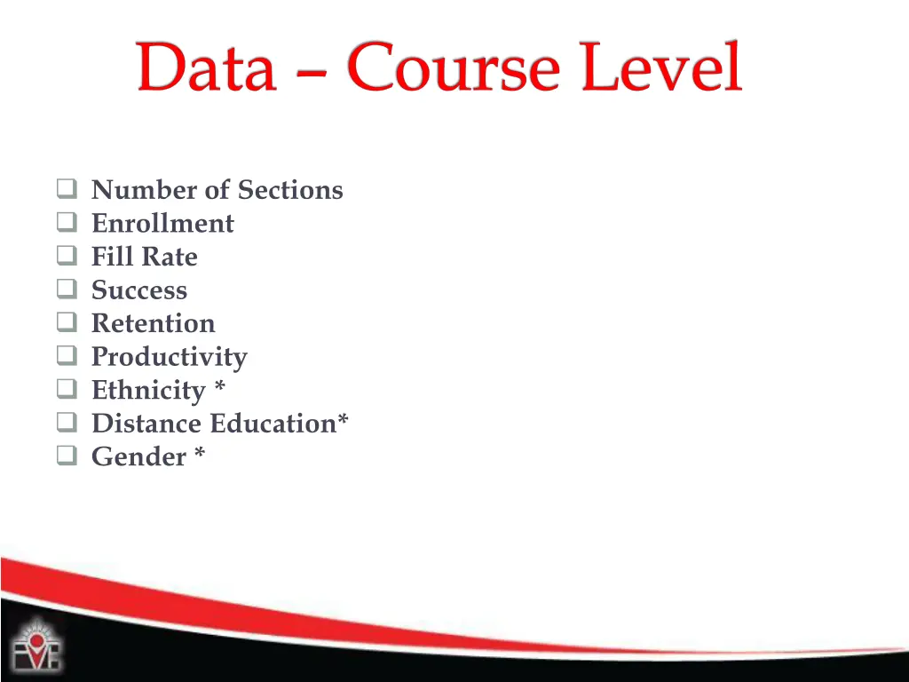 data course level