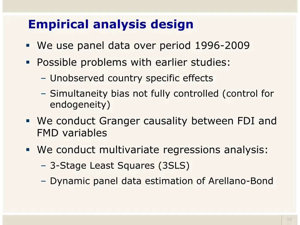 empirical analysis design