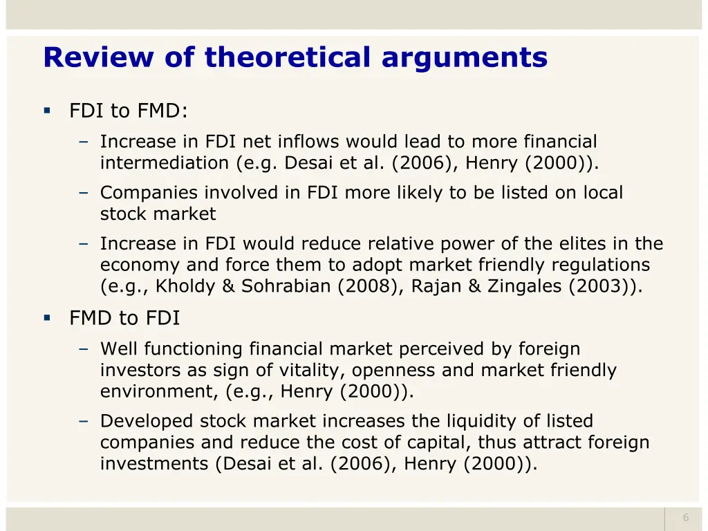 review of theoretical arguments