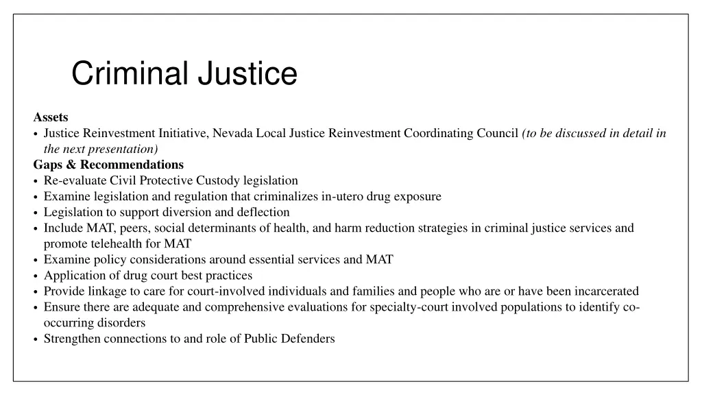 criminal justice