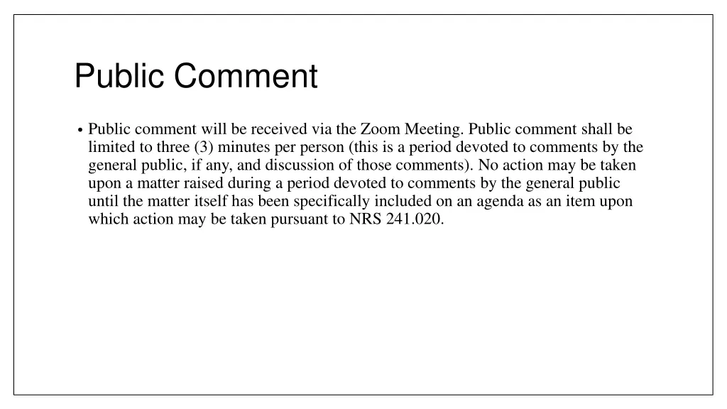 public comment