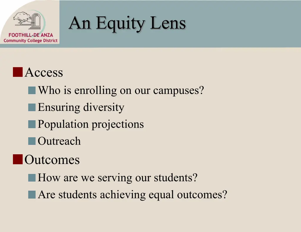 an equity lens