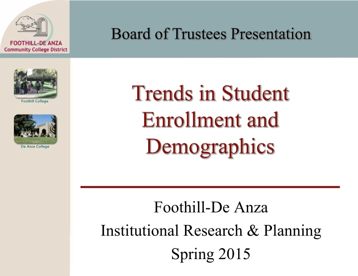 board of trustees presentation