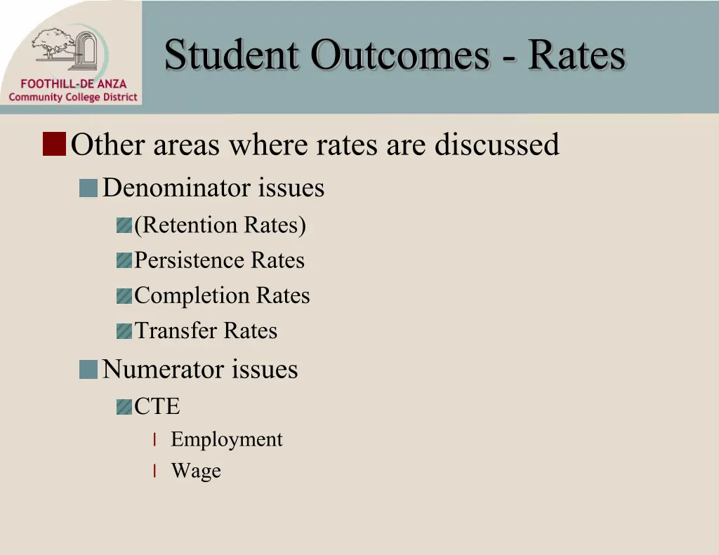 student outcomes rates 1