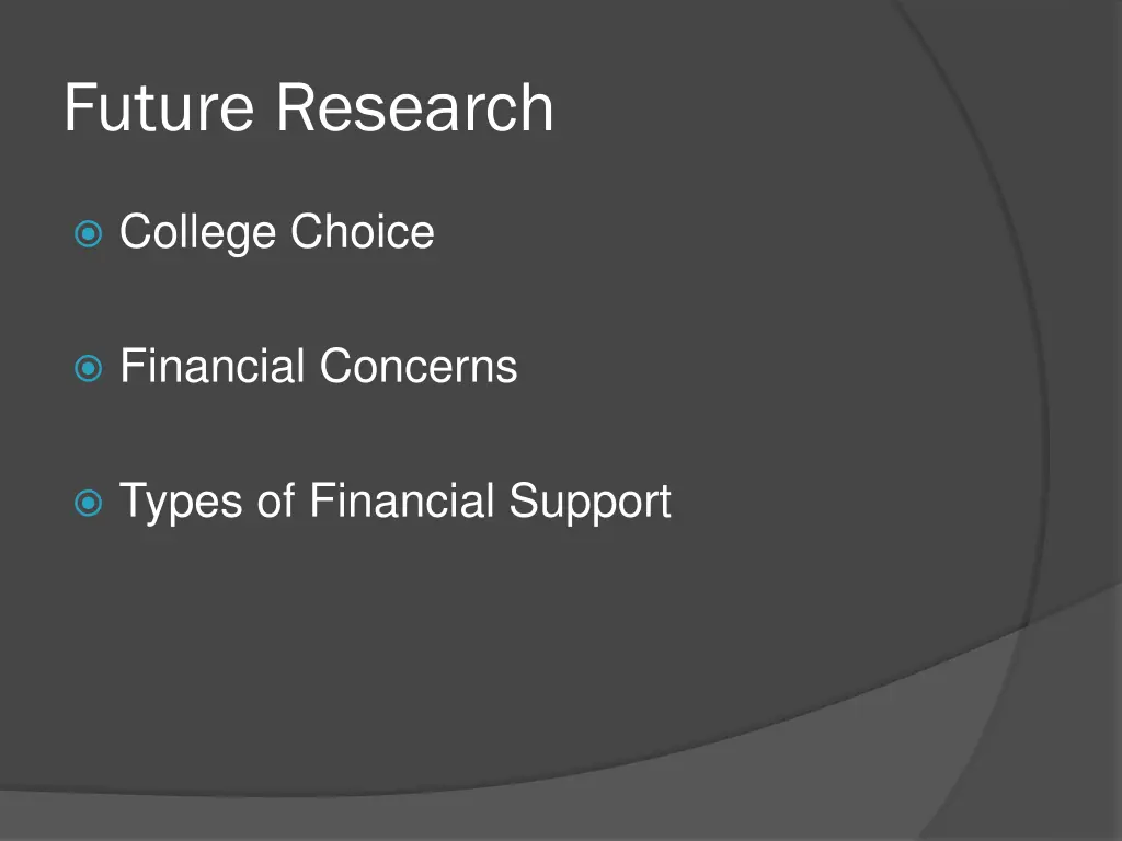 future research