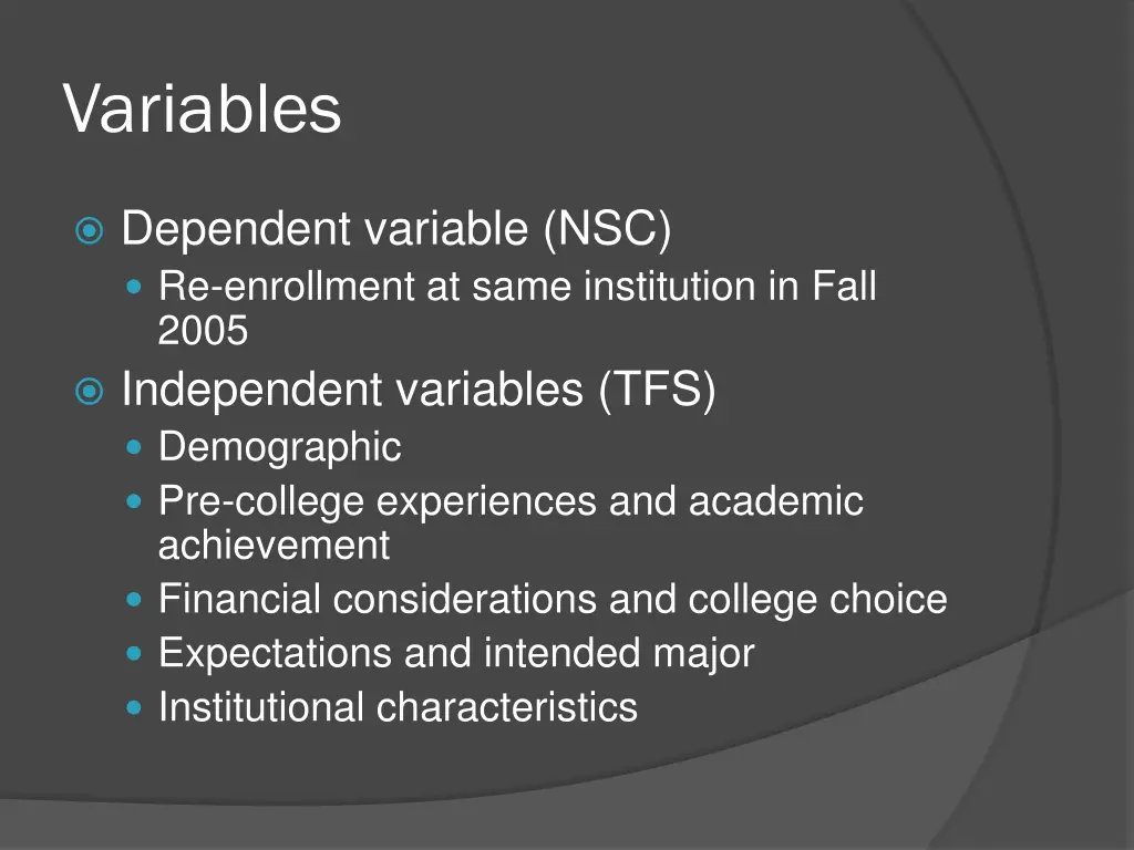 variables
