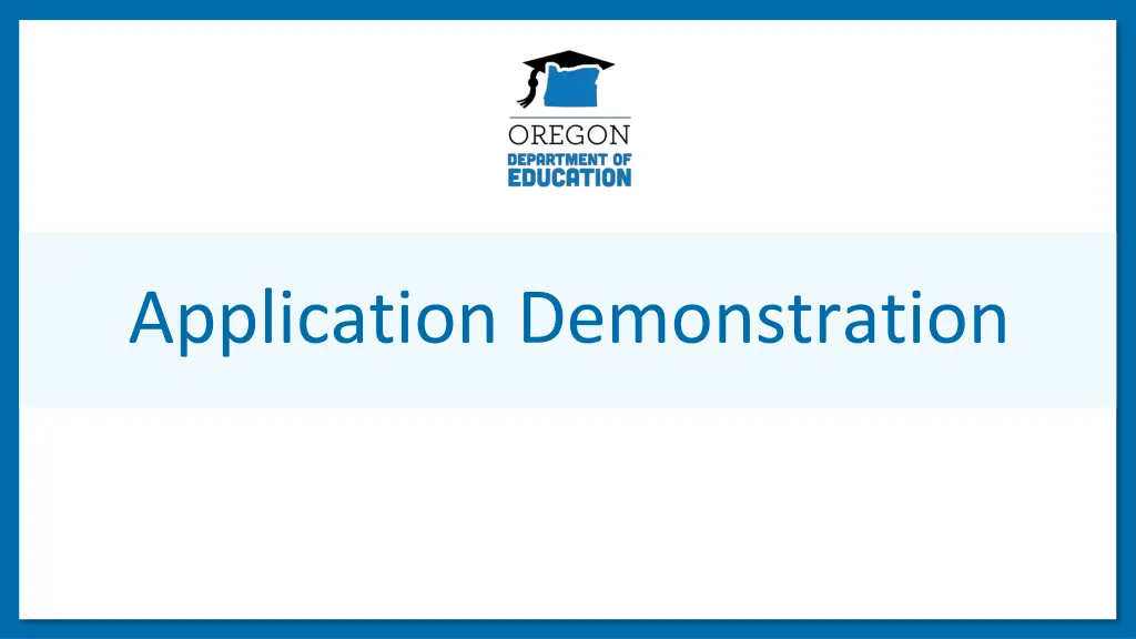 application demonstration