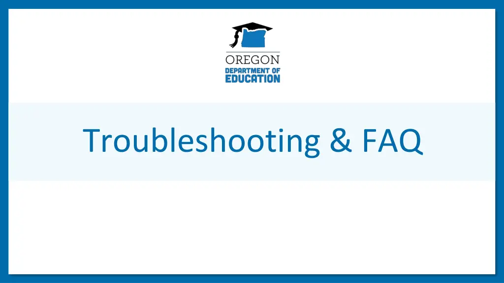 troubleshooting faq