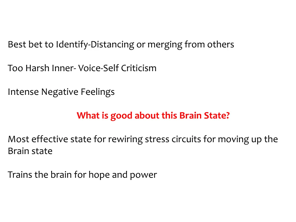 best bet to identify distancing or merging from