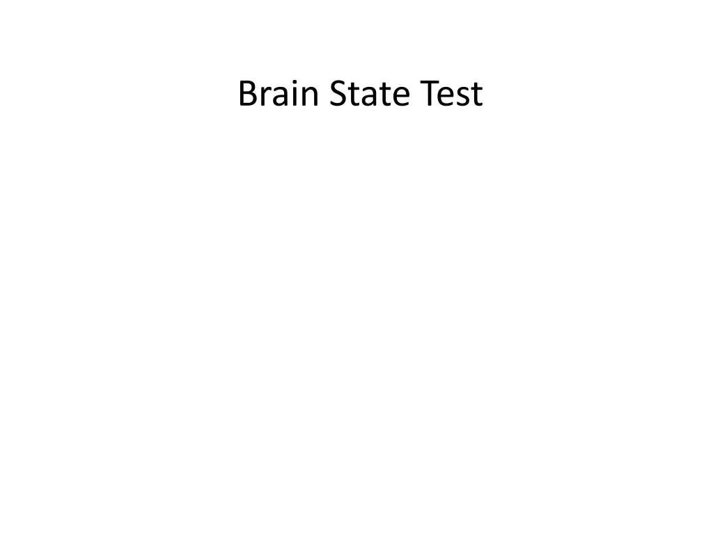 brain state test