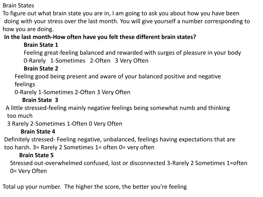 brain states to figure out what brain state
