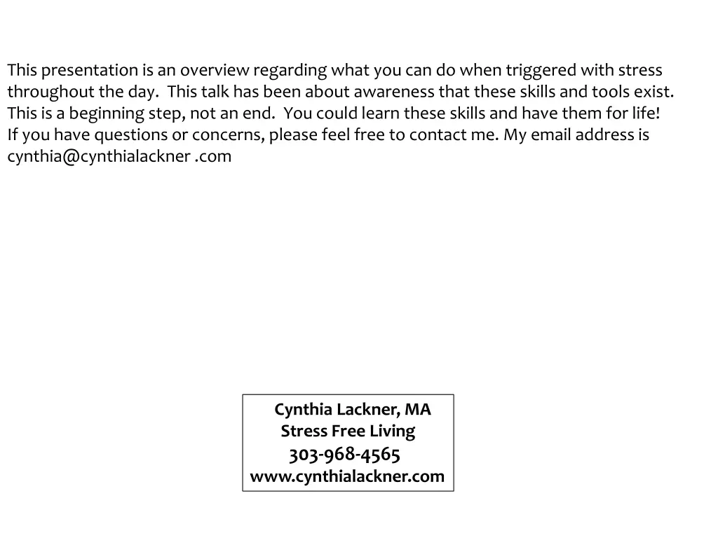 this presentation is an overview regarding what