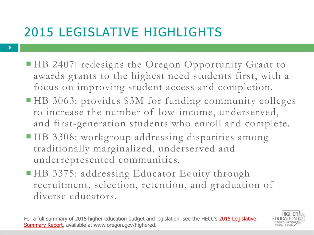2015 legislative highlights 1