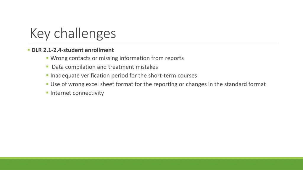 key challenges