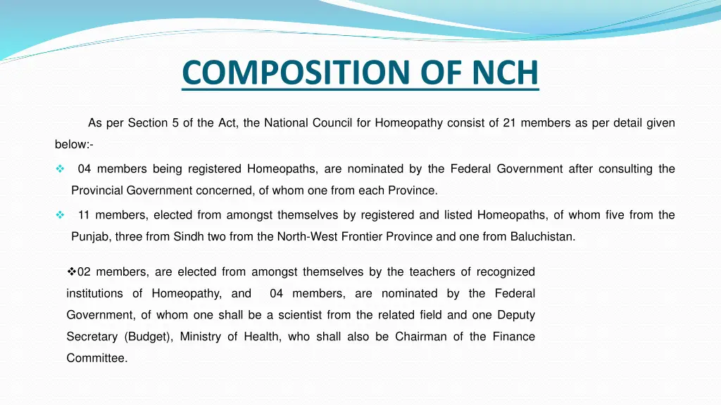 composition of nch