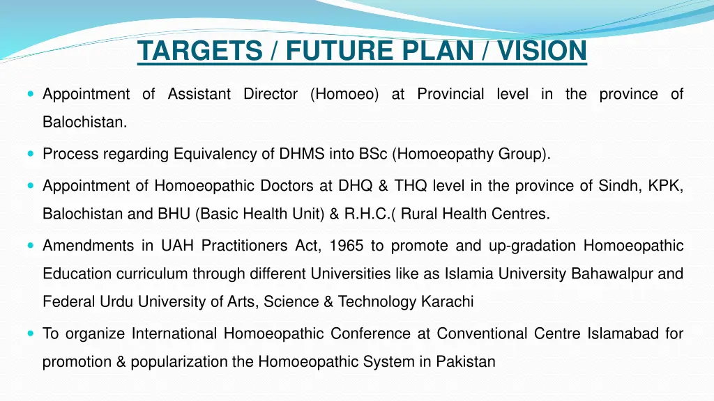 targets future plan vision
