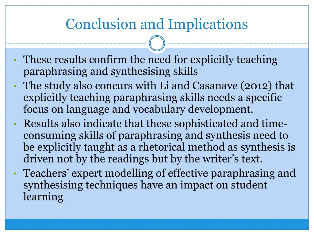 conclusion and implications