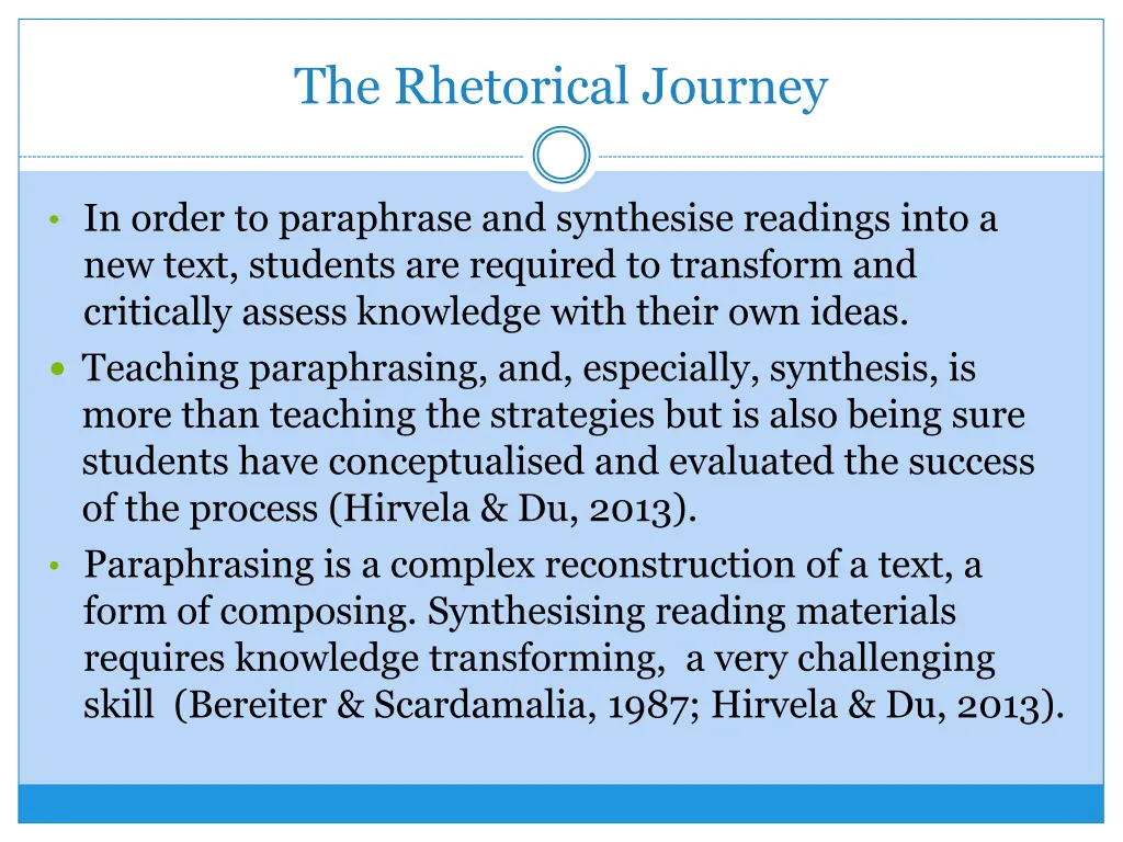 the rhetorical journey
