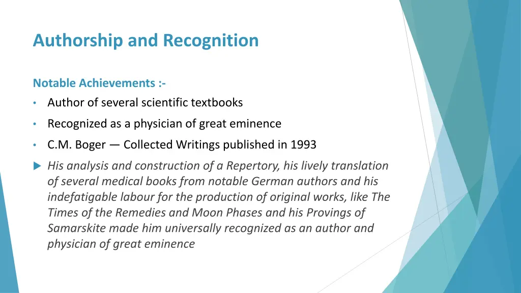 authorship and recognition