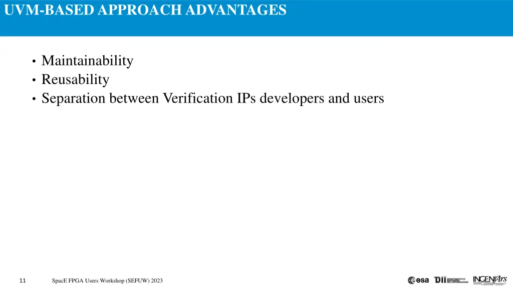 uvm based approach advantages 6