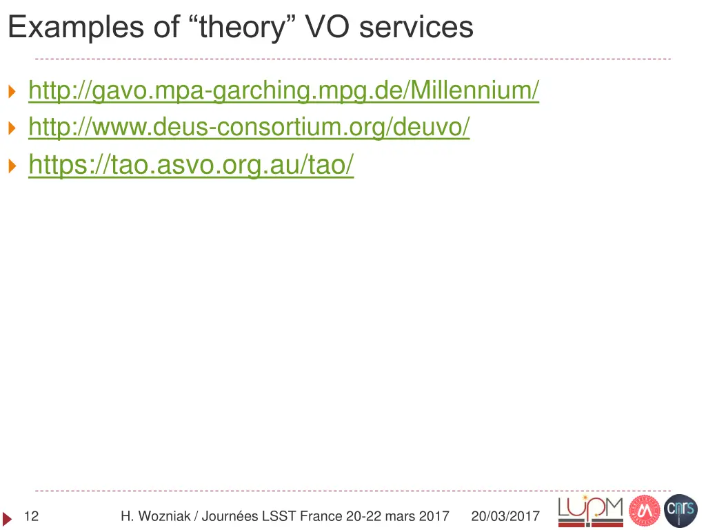 examples of theory vo services
