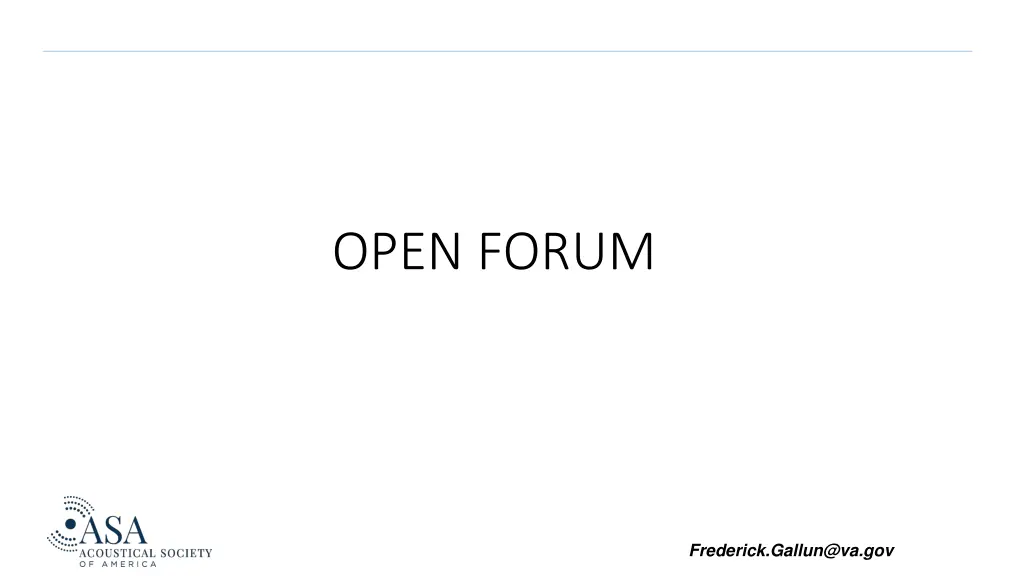 open forum