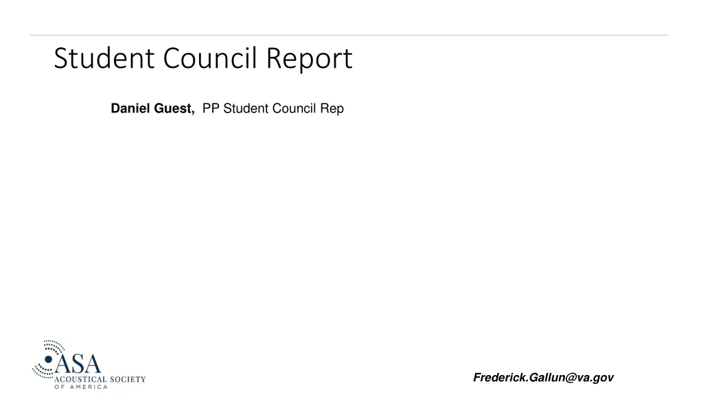 student council report