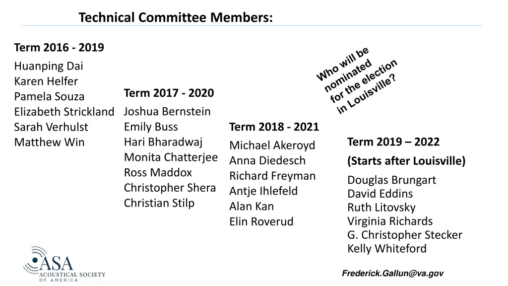 technical committee members