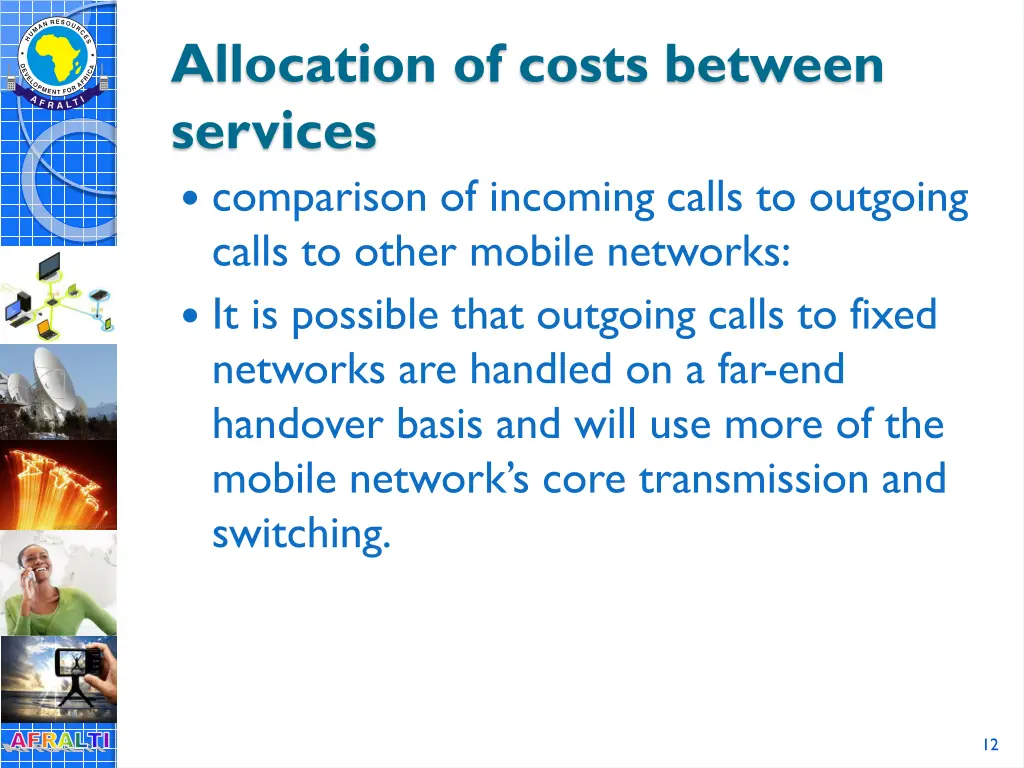 allocation of costs between services comparison