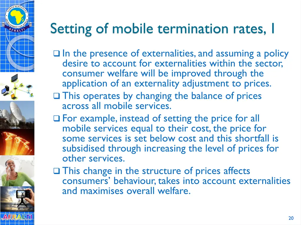 setting of mobile termination rates 1