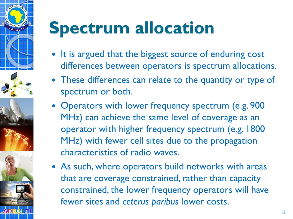 spectrum allocation