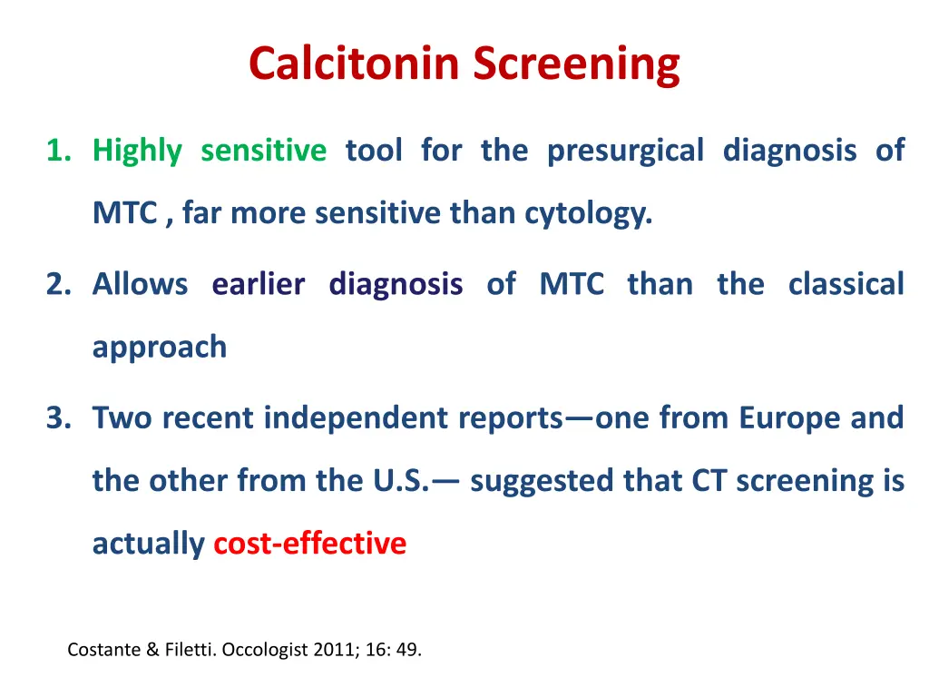 calcitonin screening