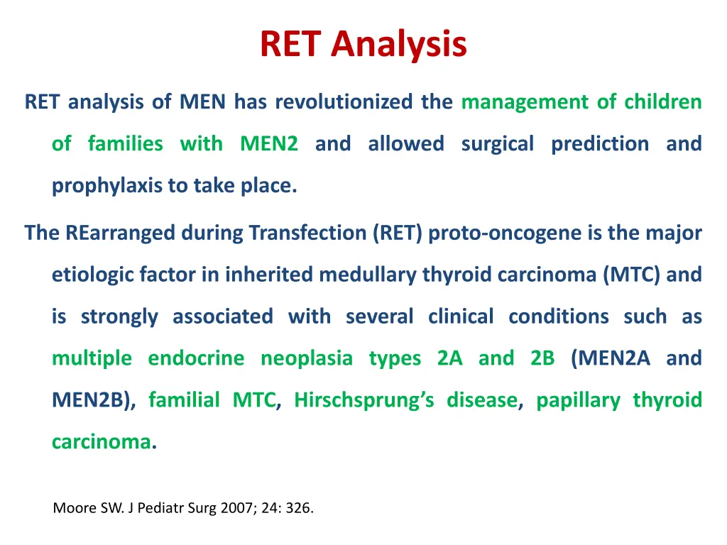 ret analysis