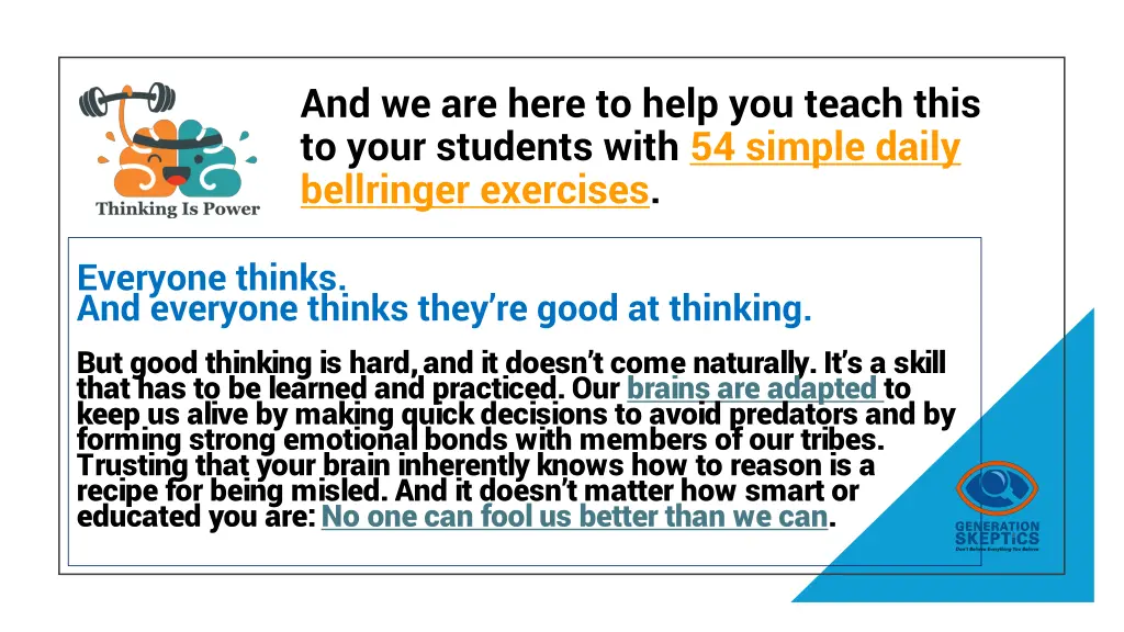 and we are here to help you teach this to your
