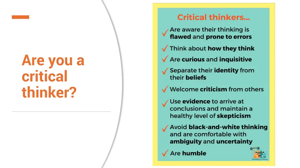 are you a critical thinker