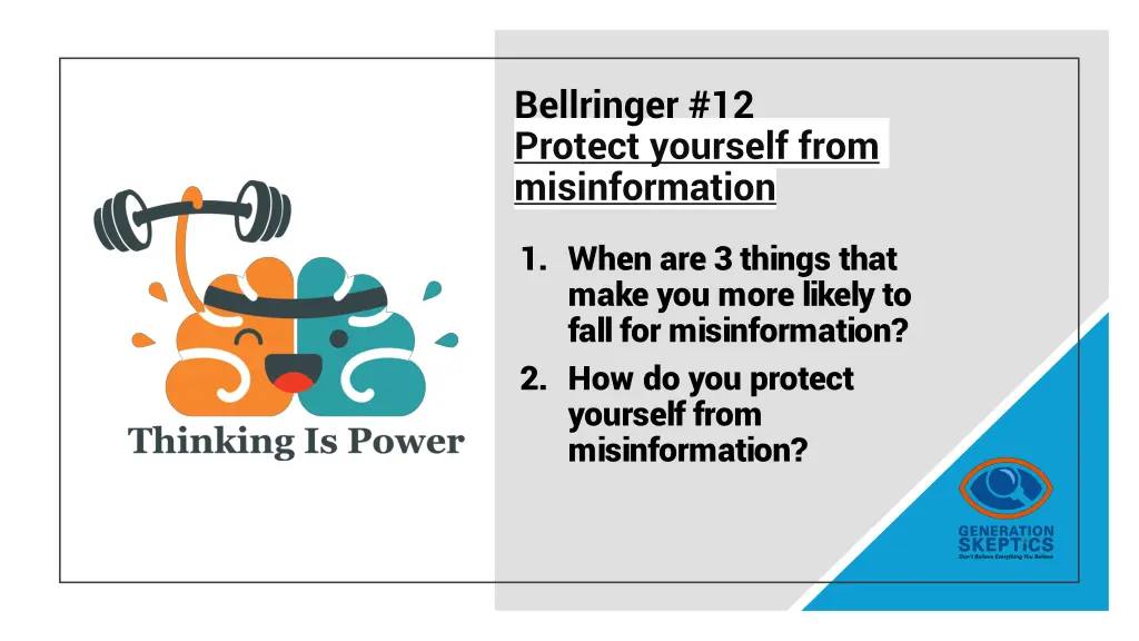 bellringer 12 protect yourself from misinformation
