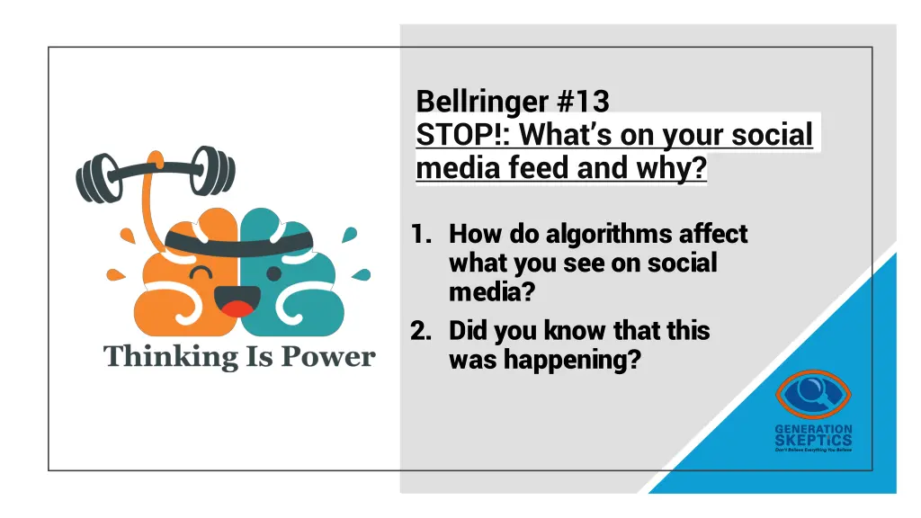 bellringer 13 stop what s on your social media