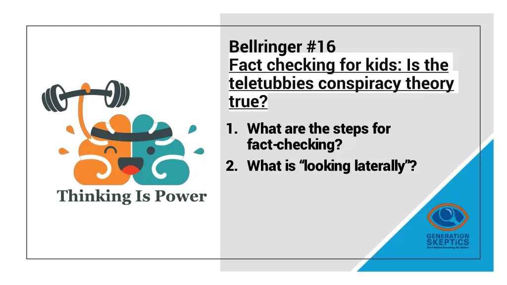 bellringer 16 fact checking for kids