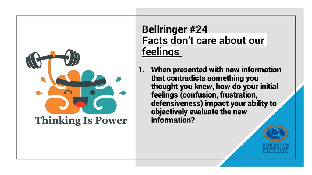 bellringer 24 facts don t care about our feelings