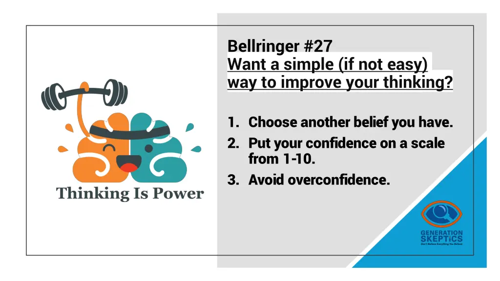 bellringer 27 want a simple if not easy