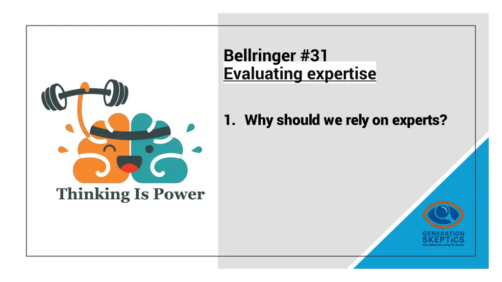 bellringer 31 evaluating expertise