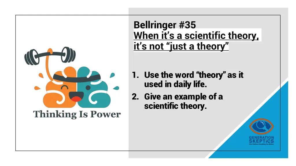 bellringer 35 when it s a scientific theory