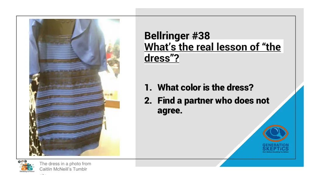 bellringer 38 what s the real lesson of the dress